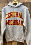 Central Michigan Chippewas Champion Arch Twill Hooded Sweatshirt - Grey