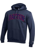 Dayton Flyers Champion Arch Twill Hooded Sweatshirt - Navy Blue