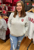 Indiana Hoosiers Womens Champion University 2.0 1/4 Zip Pullover - Grey
