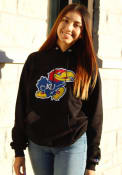 Kansas Jayhawks Champion Big Logo Twill Hooded Sweatshirt - Black