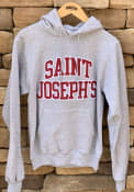 Saint Josephs Hawks Champion Arch Twill Hooded Sweatshirt - Grey