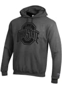 Ohio State Buckeyes Champion Tonal Hooded Sweatshirt - Charcoal