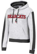 Champion Womens Grey Cincinnati Bearcats Sleeve Stripe Hooded Sweatshirt