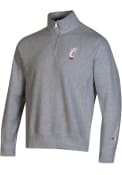 Champion Mens Grey Cincinnati Bearcats Reverse Weave 1/4 Zip Pullover