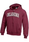 Oklahoma Sooners Youth Champion Primary Logo Full Zip Jacket - Red