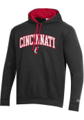 Champion Mens Black Cincinnati Bearcats Stadium Fleece Hooded Sweatshirt