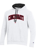 Champion Mens White Cincinnati Bearcats Stadium Fleece Hooded Sweatshirt