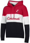 Champion Womens Red Cincinnati Bearcats Colorblock Hooded Sweatshirt