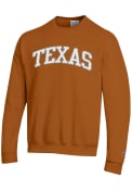 Texas Longhorns Champion Powerblend Arch Twill Crew Sweatshirt - Burnt Orange