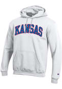 Kansas Jayhawks Champion Arch Twill Hooded Sweatshirt - White