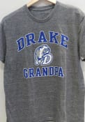 Drake Bulldogs Champion Grandpa Fashion T Shirt - Grey