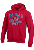Kansas Jayhawks Champion 2022 National Champions Number One Hooded Sweatshirt - Red
