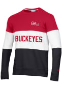 Ohio State Buckeyes Champion Blocked Crew Sweatshirt - Red