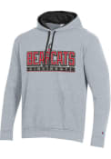 Champion Mens Grey Cincinnati Bearcats Stadium Flat Name Hooded Sweatshirt