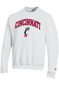 Champion Mens White Cincinnati Bearcats Arch Crew Sweatshirt