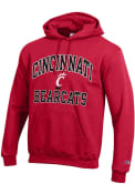 Champion Mens Red Cincinnati Bearcats Number One Graphic Hooded Sweatshirt