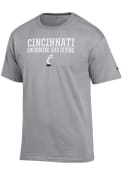 Cincinnati Bearcats Grey Swimming and Diving Champion Short Sleeve T Shirt