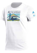 Kansas Jayhawks Womens Adidas Campus T-Shirt - White