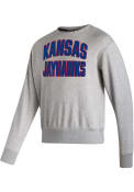Kansas Jayhawks Adidas Vintage Locker Heritage Crew Sweatshirt - Grey