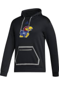 Kansas Jayhawks Adidas Locker Logo Hood - Black