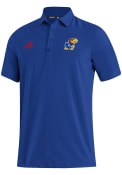 Kansas Jayhawks Adidas Stadium Coaches Polo Shirt - Blue