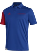 Kansas Jayhawks Adidas Stadium Training Polo Shirt - Blue