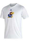 Kansas Jayhawks Adidas Locker Logo T Shirt - White
