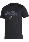 Kansas Jayhawks Adidas Locker Wordmark T Shirt - Black