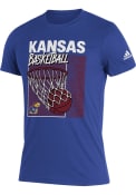 Kansas Jayhawks Adidas Clutch Buckets T Shirt - Blue