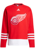 Detroit Red Wings Adidas Sweater Crew Fashion Sweatshirt - Red