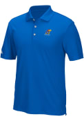 Kansas Jayhawks Adidas Performance Polo Shirt - Blue