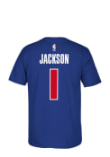 Reggie Jackson Detroit Pistons Player Name and Number T-Shirt - Blue