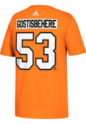 Shayne Gostisbehere Philadelphia Flyers Orange Name and Number Tee