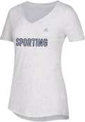 Adidas Sporting Kansas City Womens White Over Inked V-Neck