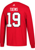 Jonathan Toews Chicago Blackhawks Red Play Long Sleeve Player T Shirt
