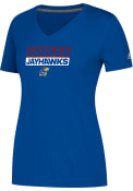 Kansas Jayhawks Womens Adidas Ultimate T-Shirt - Blue