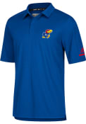 Kansas Jayhawks Adidas Coaches Polo Shirt - Blue