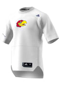 Kansas Jayhawks Adidas Warm Up T Shirt - White
