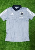 Sporting Kansas City Adidas Coach Polo Shirt - Grey
