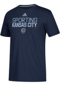 Sporting Kansas City Adidas Locker Stacked T Shirt - Navy Blue