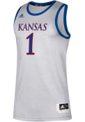 Kansas Jayhawks Adidas Replica Basketball Jersey - Grey
