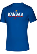 Kansas Jayhawks Adidas On Court T Shirt - Blue