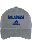 St Louis Blues Adidas Team Callout Adjustable Hat - Grey