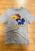 Kansas Jayhawks Adidas Vault 41 Jayhawk T Shirt - Grey