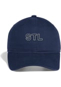 St Louis Blues Womens Adidas Dad Hat Slouch Adjustable - Navy Blue