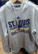 St Louis Blues Adidas Hockey Grind Hood - Grey