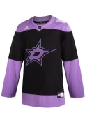 Dallas Stars Adidas Hockey Fights Cancer Authentic Hockey Jersey - Purple