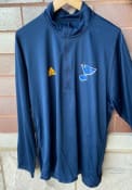 St Louis Blues Adidas Freelift 1/4 Zip Pullover - Navy Blue