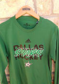 Dallas Stars Adidas Raised Middle T Shirt - Kelly Green