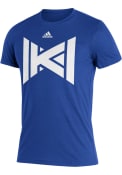 Kansas Jayhawks Adidas Sideline Reverse Retro Triblend Fashion T Shirt - Blue